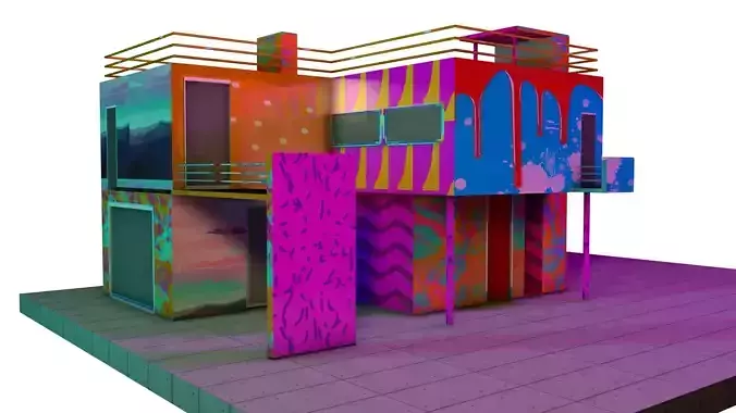 Colorful modern house