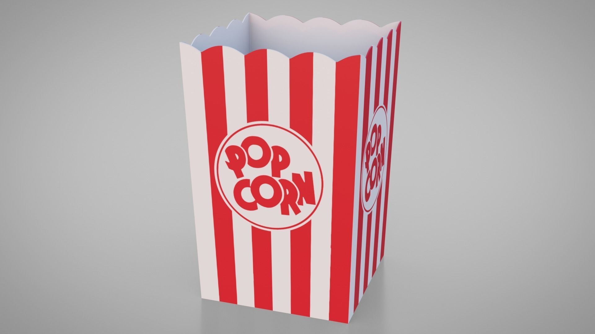 Popcorn Box Cartoon 3D model_4