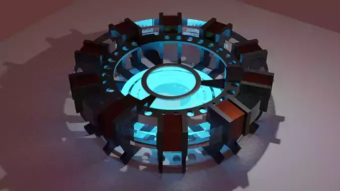 iron man - arc reactor Free low-poly 3D model