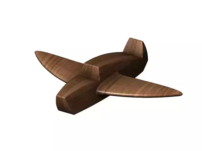 Wood airplane toy  3D print model