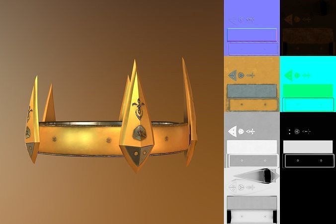Crown of a king 3D Free low-poly 3D model