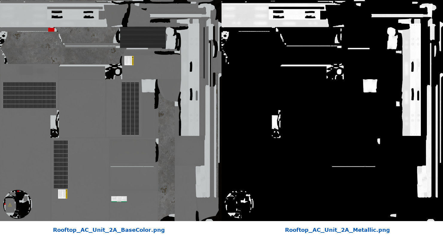Rooftop AC Unit 2A Low-poly 3D model_7