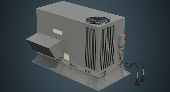 Rooftop AC Unit 2A Low-poly 3D model