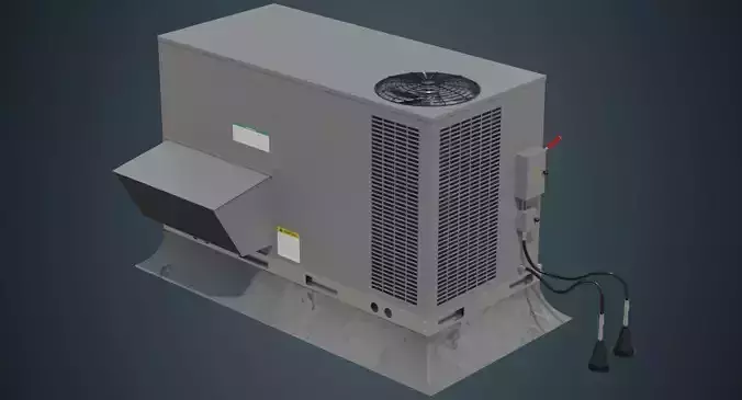 Rooftop AC Unit 2A Low-poly 3D model