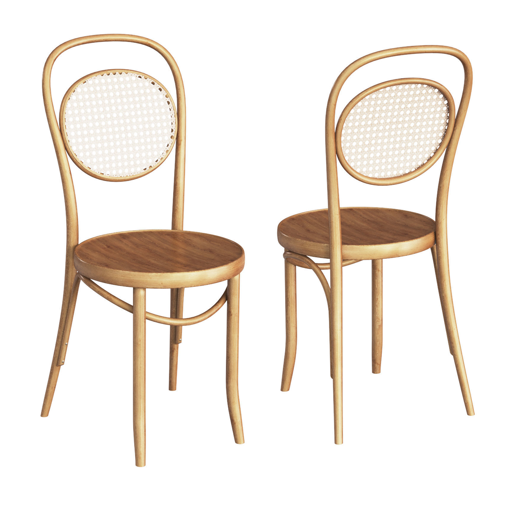 Thonet No 15 Valois Chair 3D model_3
