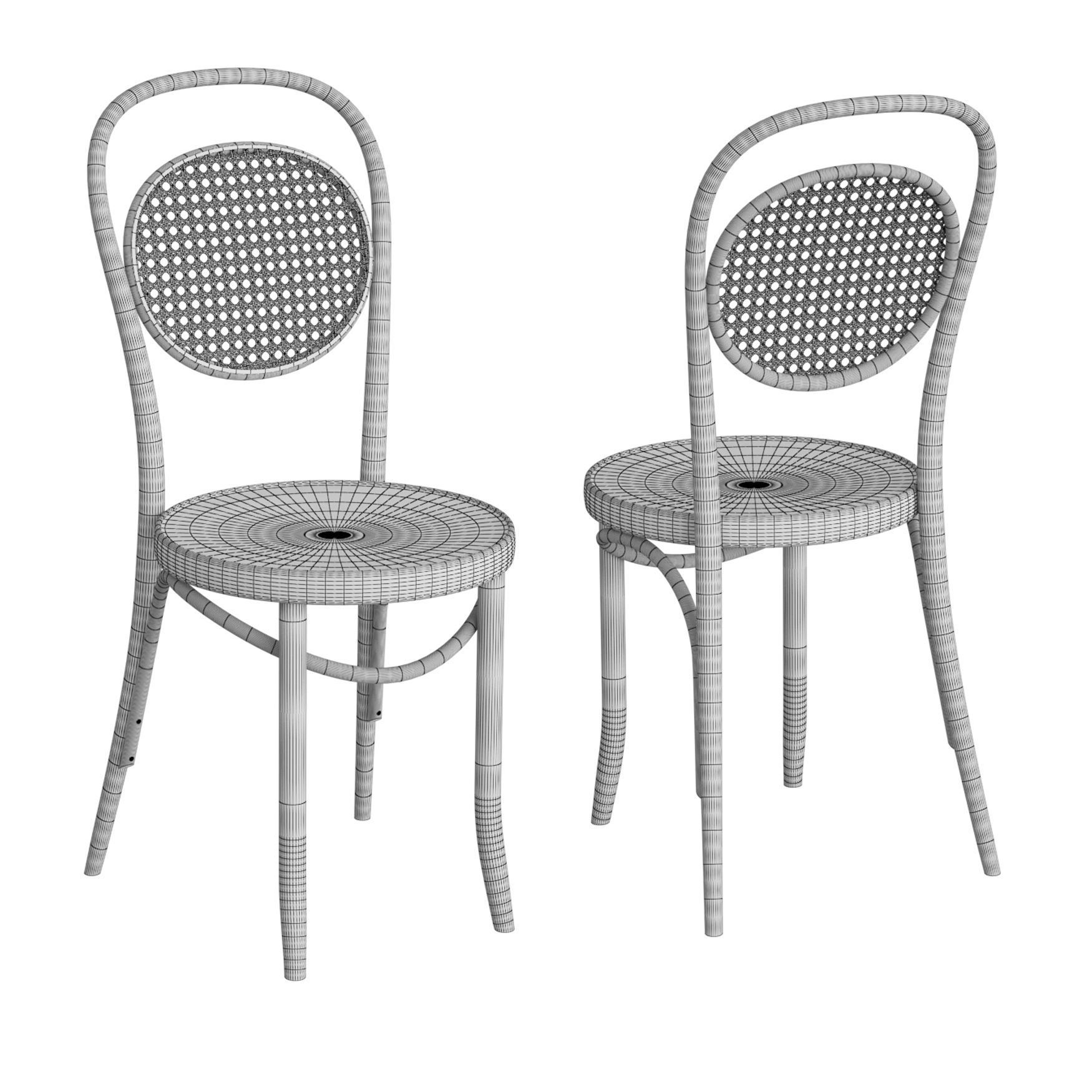 Thonet No 15 Valois Chair 3D model_1