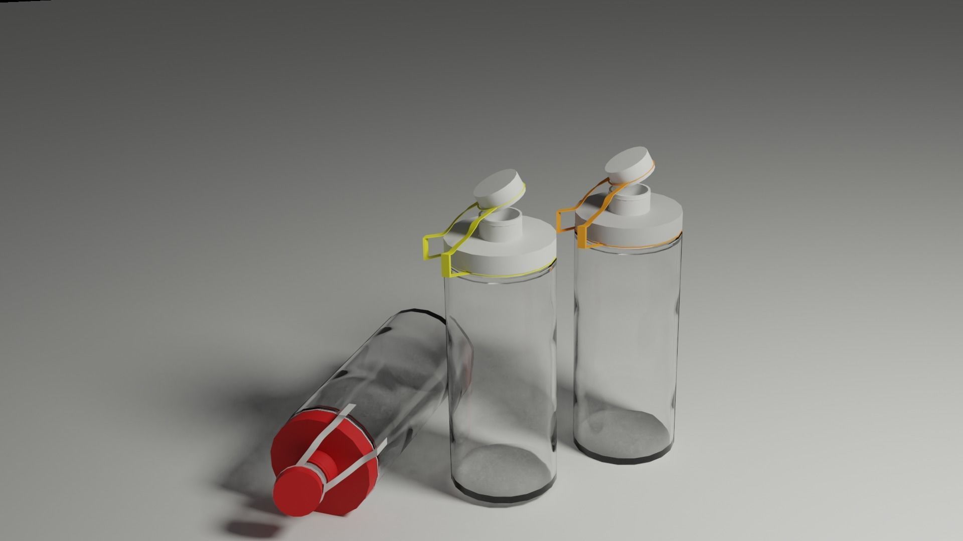 School Water Bottle 3D model_1