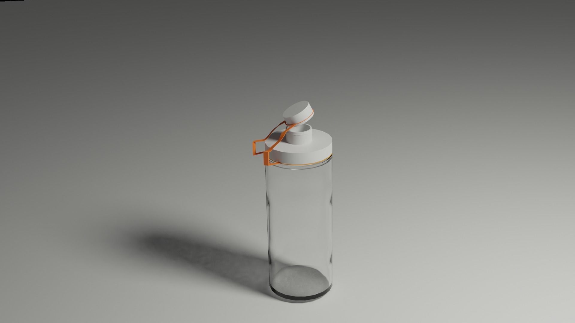 School Water Bottle 3D model_2