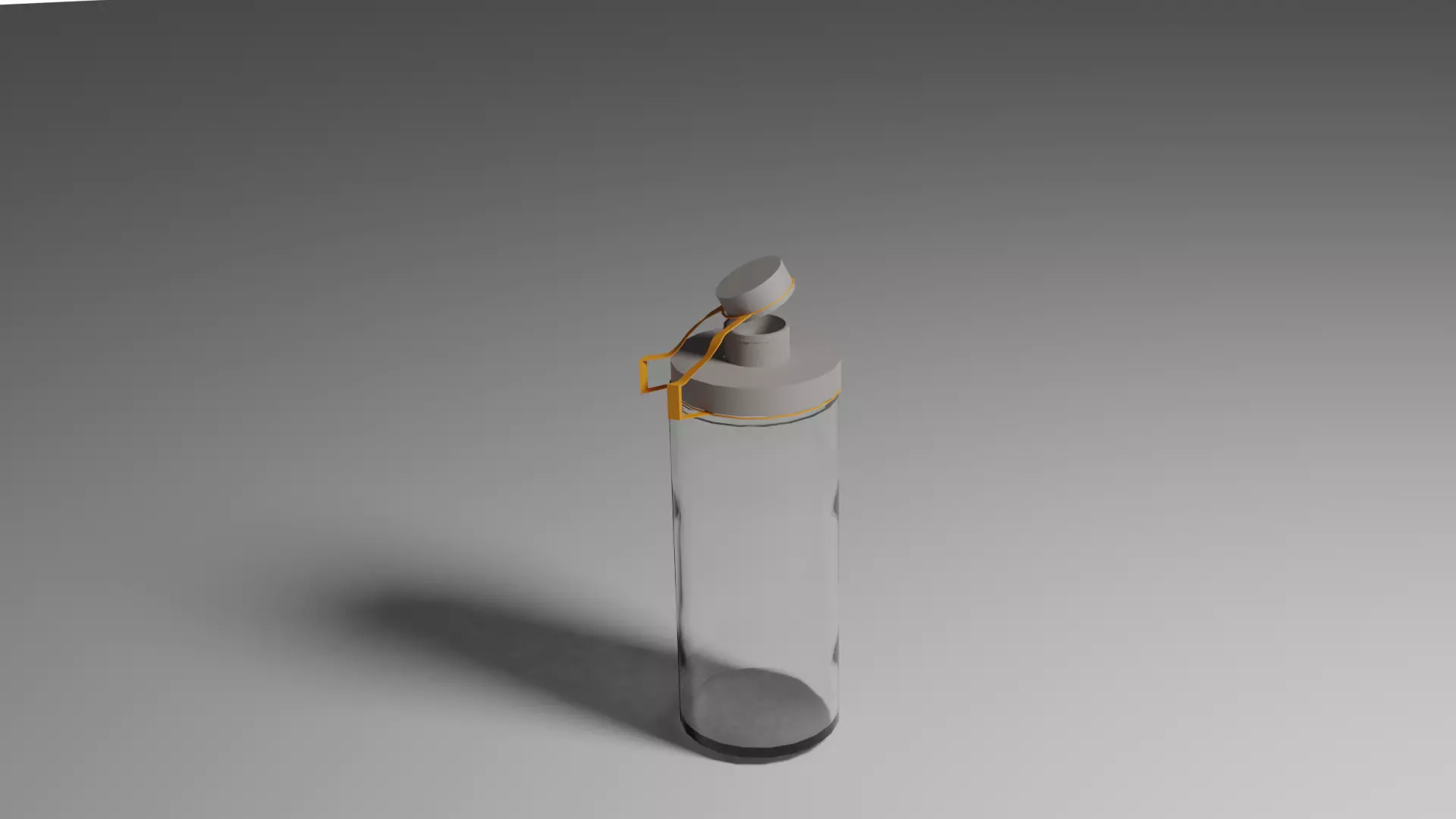 School Water Bottle 3D model_0