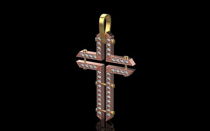 Cross with  sharp corners 3D print model