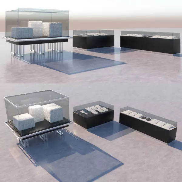 Display Case Set 3D model