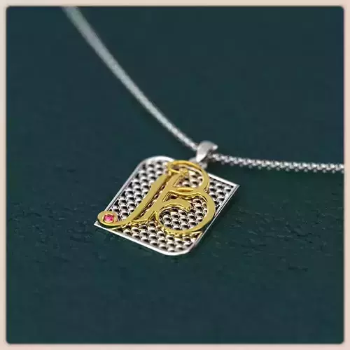 Monogram pendant JB 3D print model