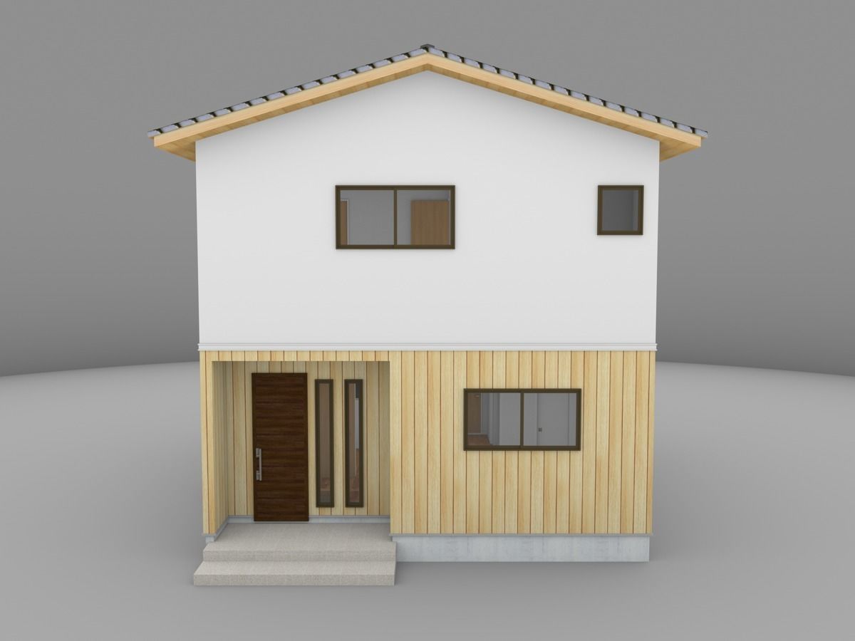 House model for background 07 Low-poly 3D model_5