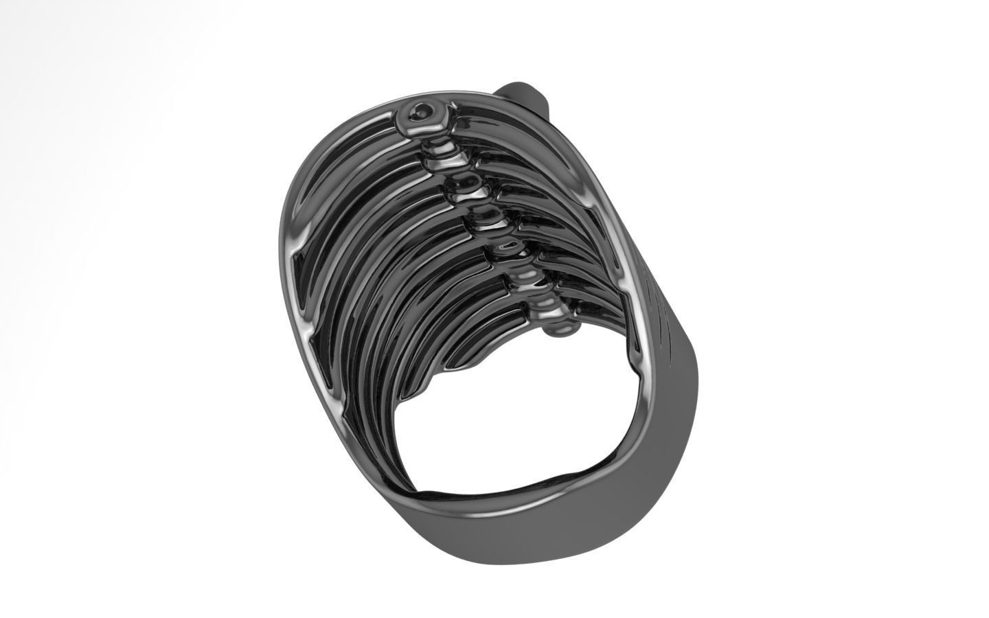 Shark Ring1 3D print model_8