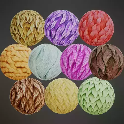 Stylized PBR Fur Textures
