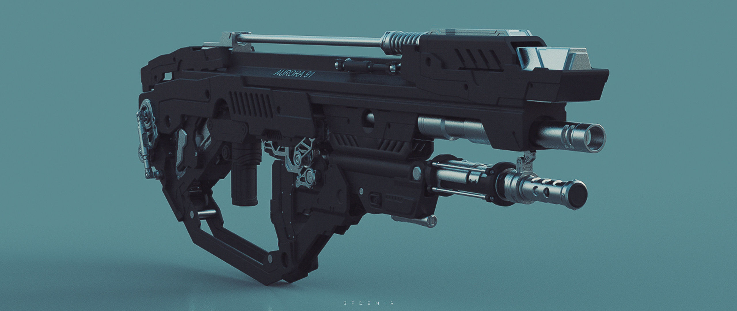 Aurora A-91 Future Gun 3D model_9