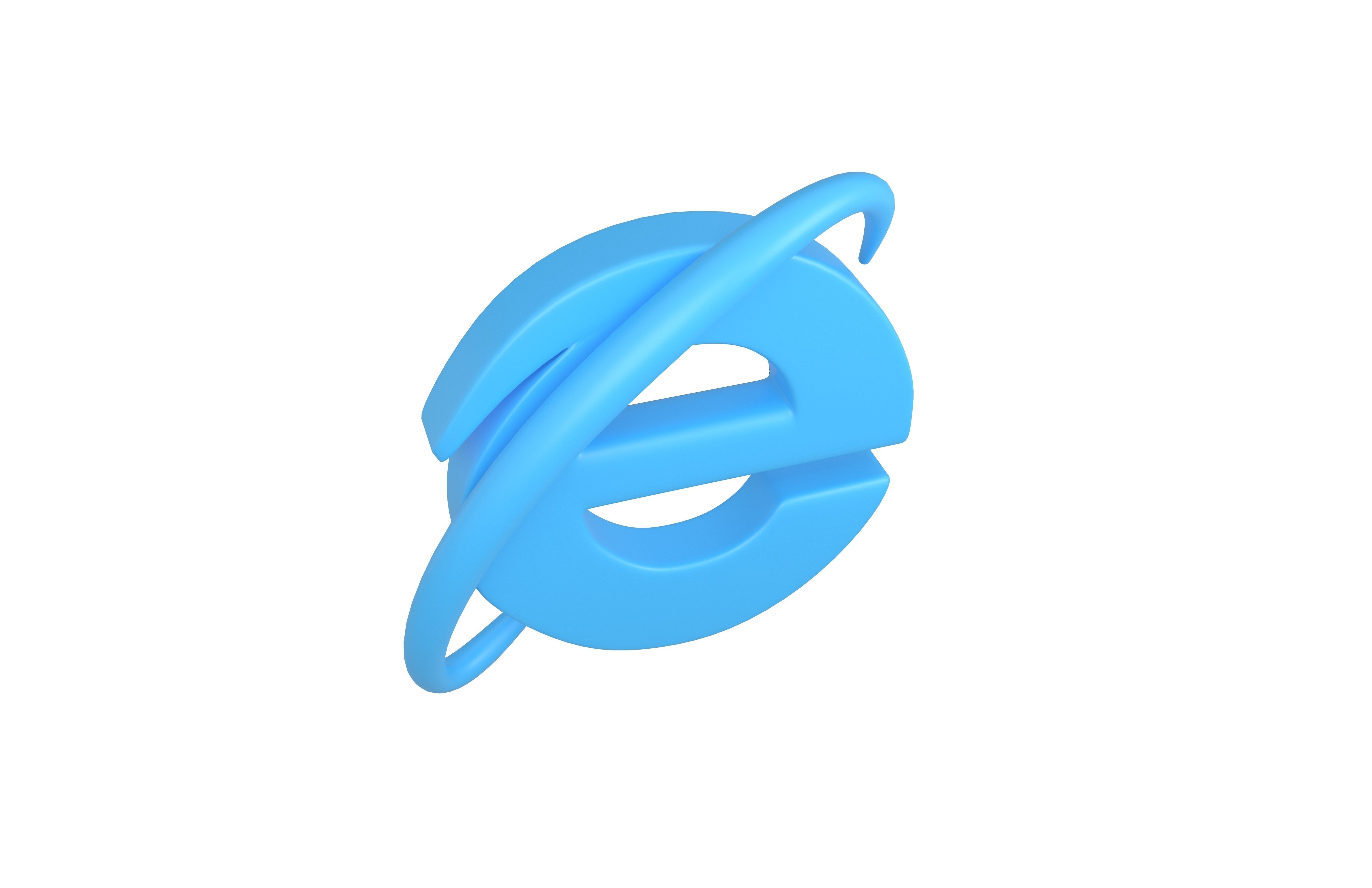 Internet Explorer Logo v1 002 Free low-poly 3D model_2