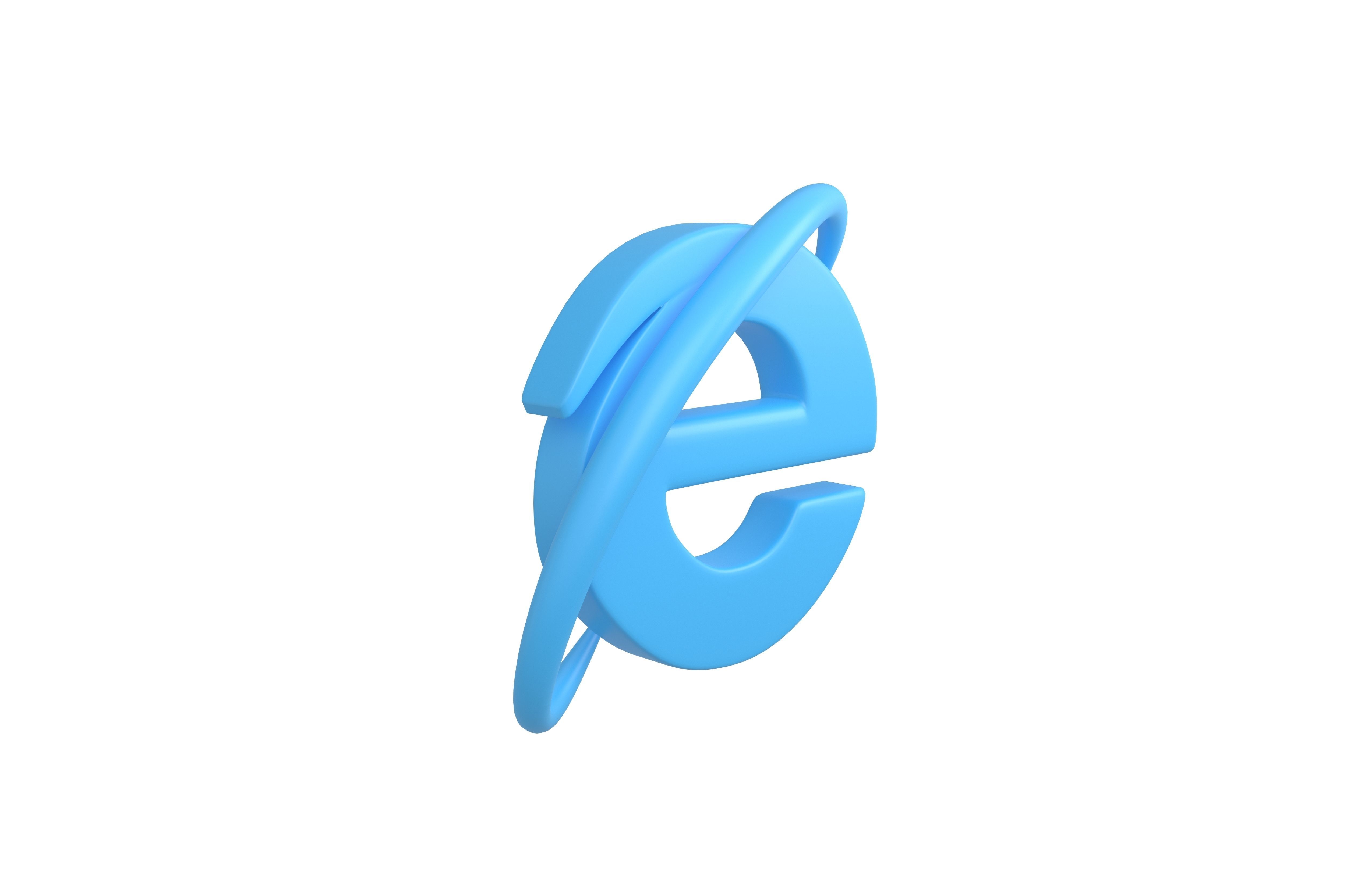 Internet Explorer Logo v1 002 Free low-poly 3D model_4