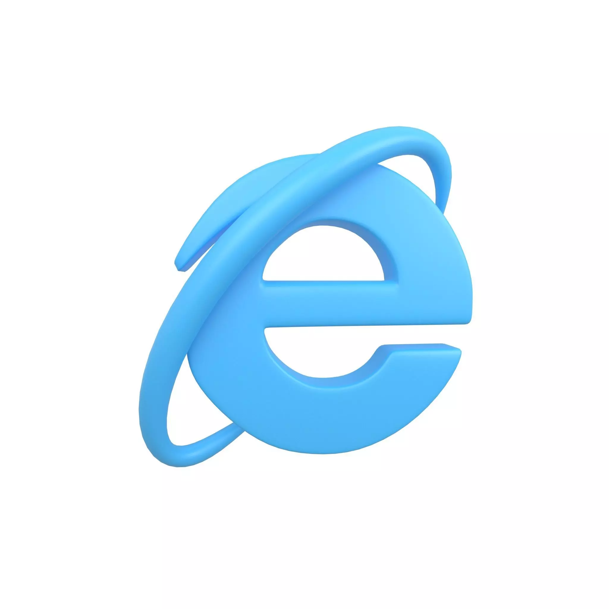 Internet Explorer Logo v1 002 Free low-poly 3D model_0