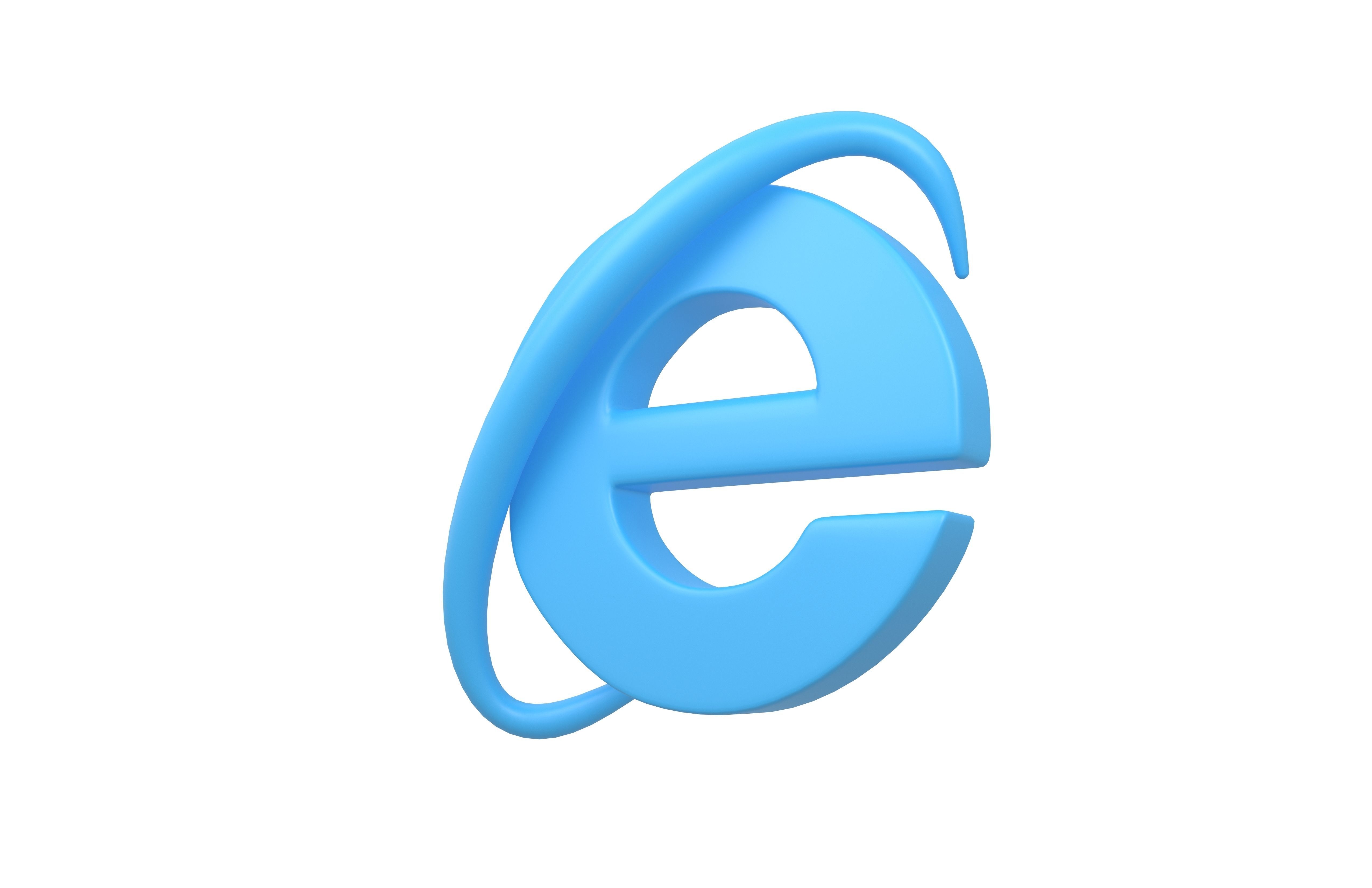 Internet Explorer Logo v1 002 Free low-poly 3D model_3