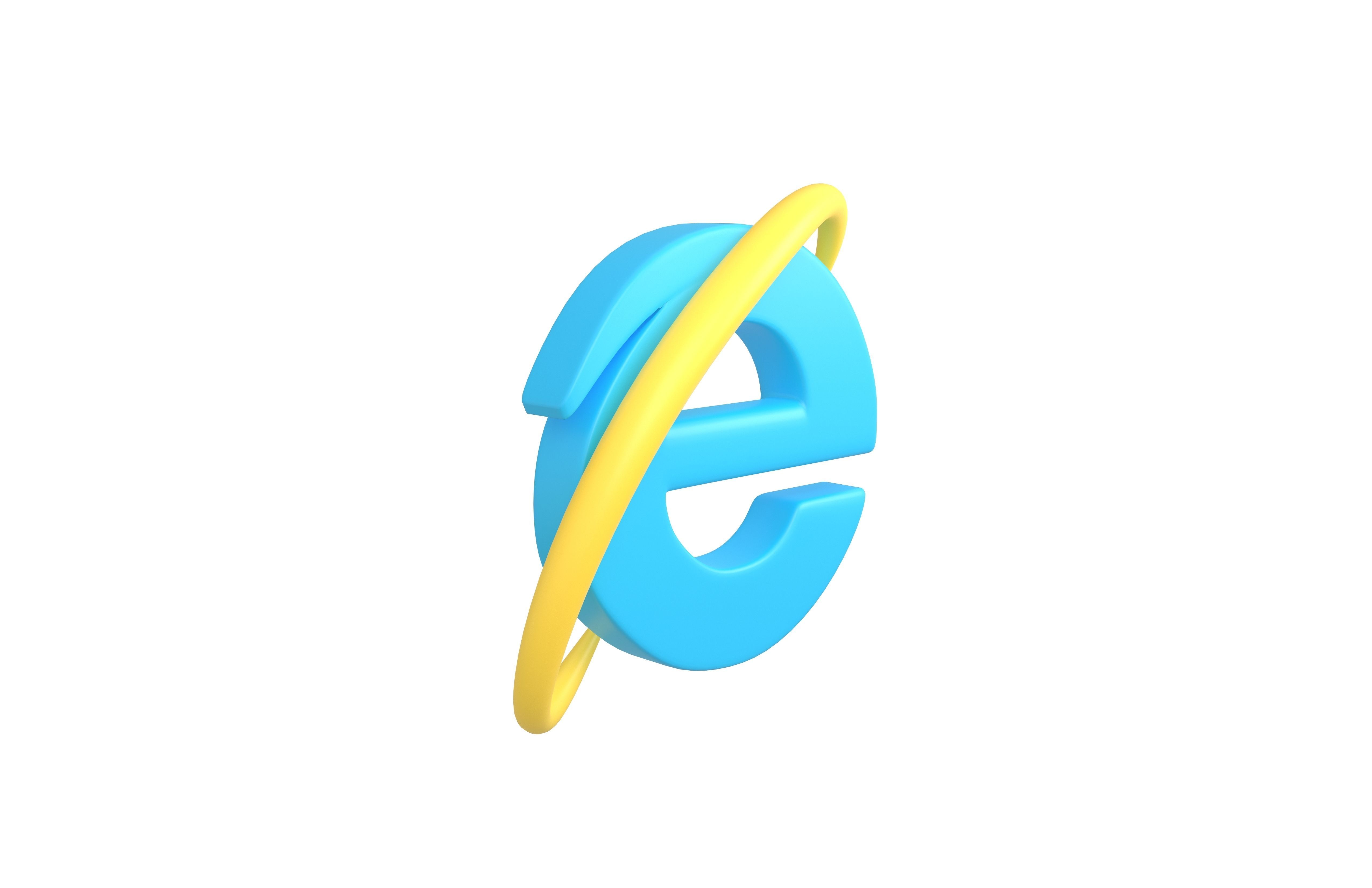 Internet Explorer Logo v1 003 Free low-poly 3D model_4