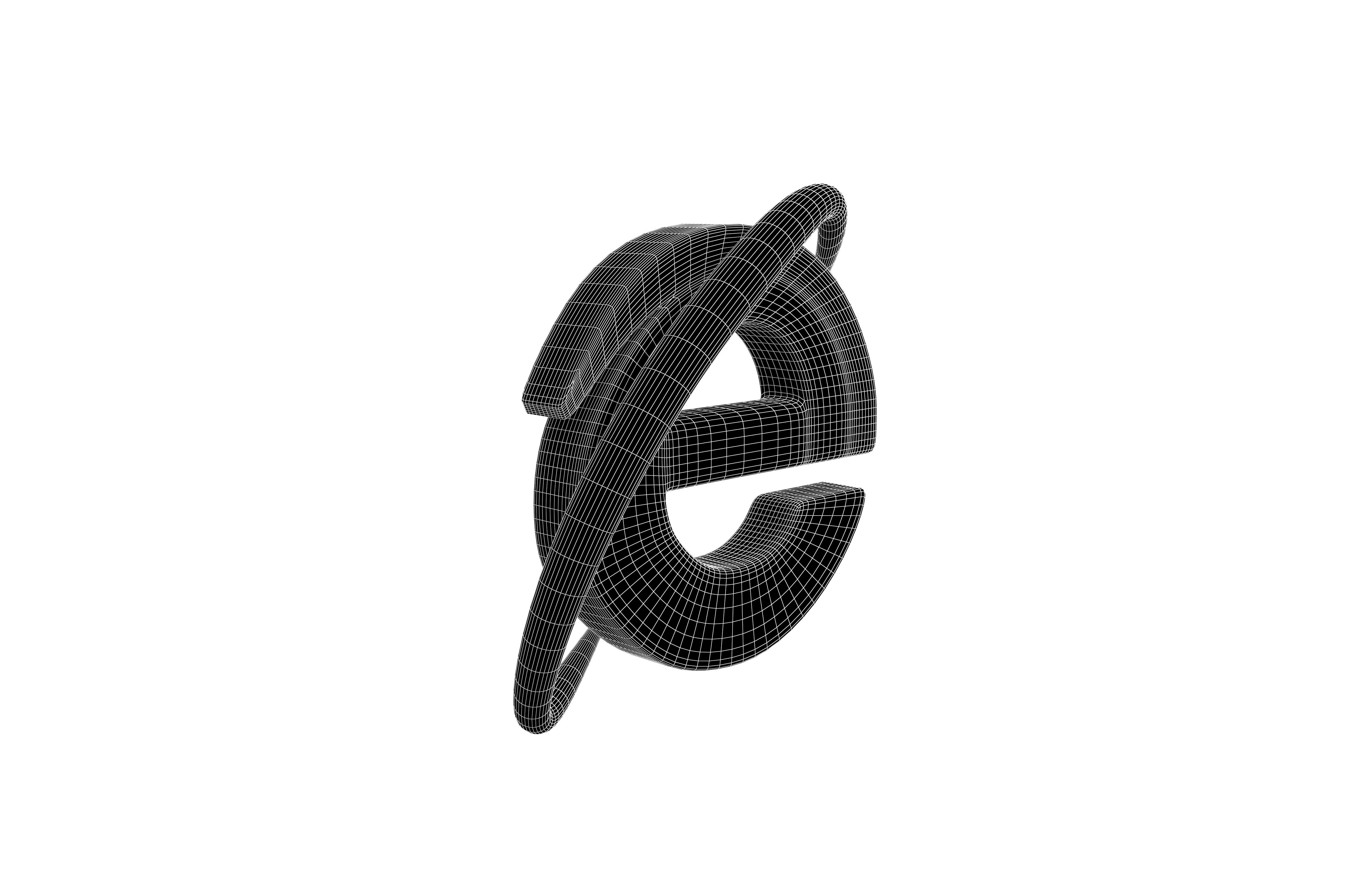 Internet Explorer Logo v1 003 Free low-poly 3D model_8