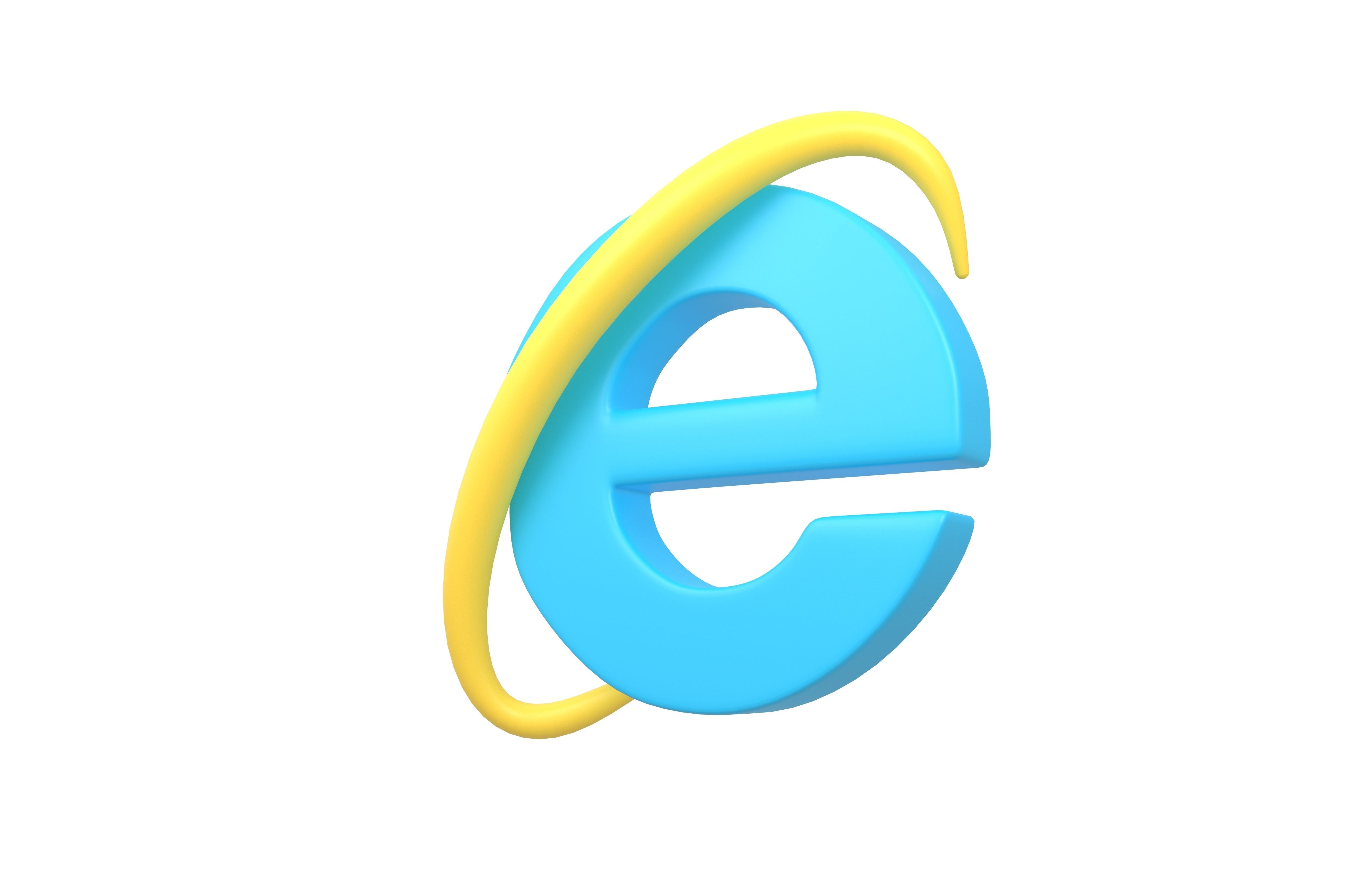 Internet Explorer Logo v1 003 Free low-poly 3D model_3