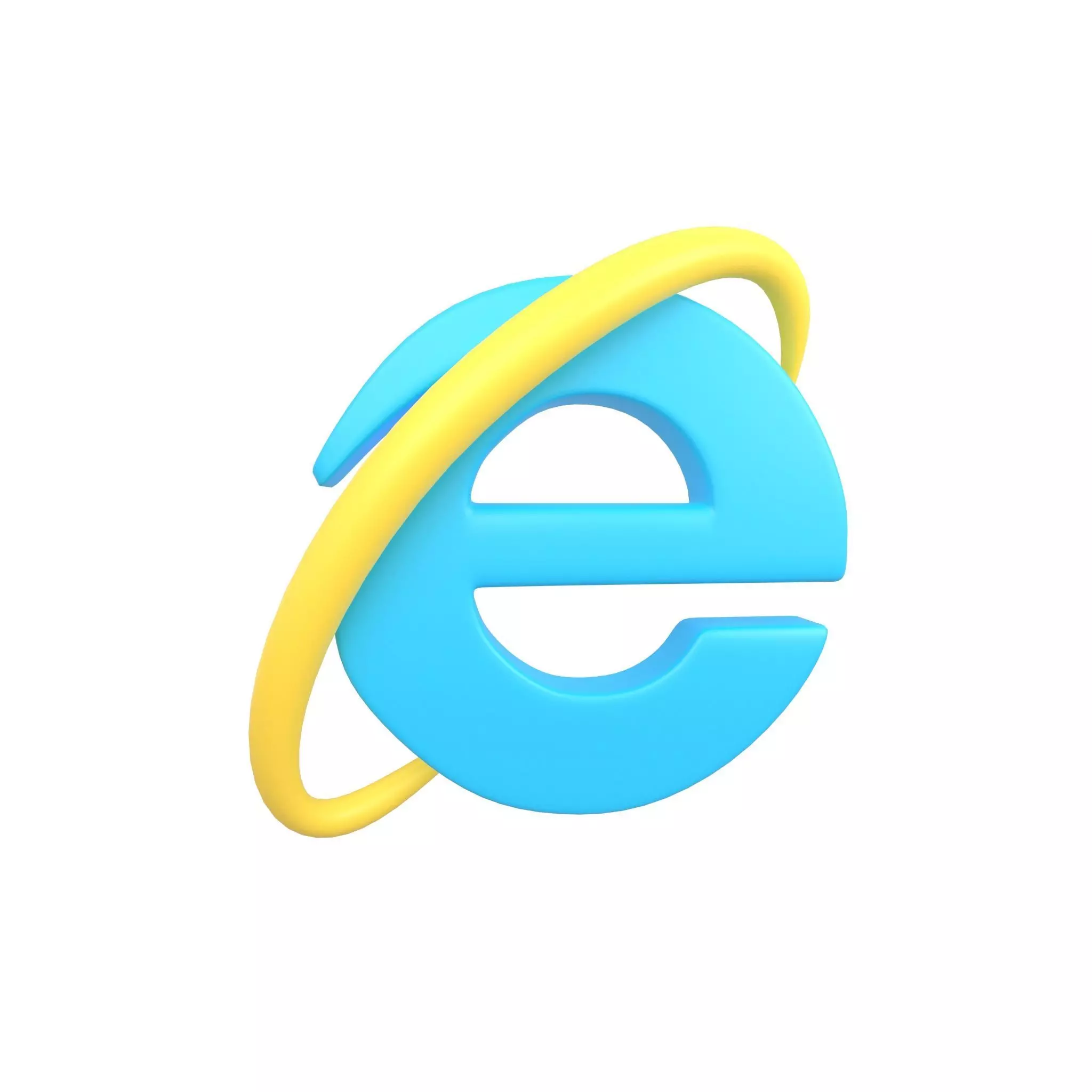Internet Explorer Logo v1 003 Free low-poly 3D model_0