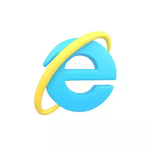 Internet Explorer Logo v1 003 Free low-poly 3D model