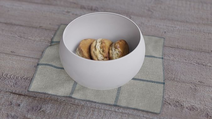 Cottage cheese pie Low-poly 3D model 3