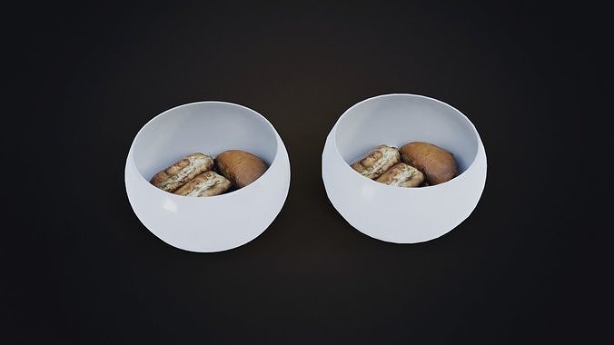 Cottage cheese pie Low-poly 3D model 6