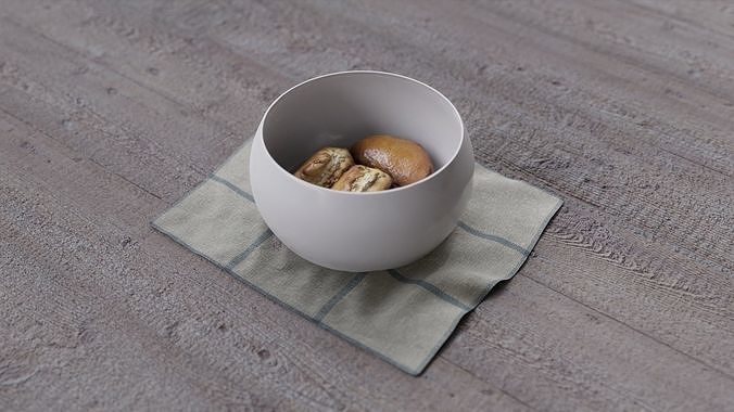 Cottage cheese pie Low-poly 3D model 4