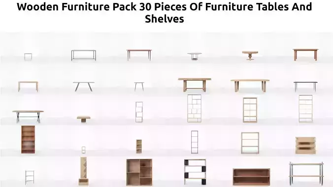 Low Poly Wooden Furniture Pack