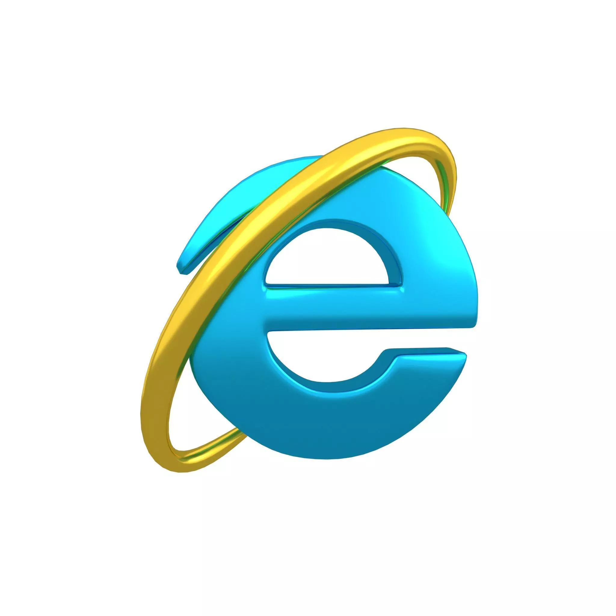 Internet Explorer Logo v1 007 Free low-poly 3D model_0