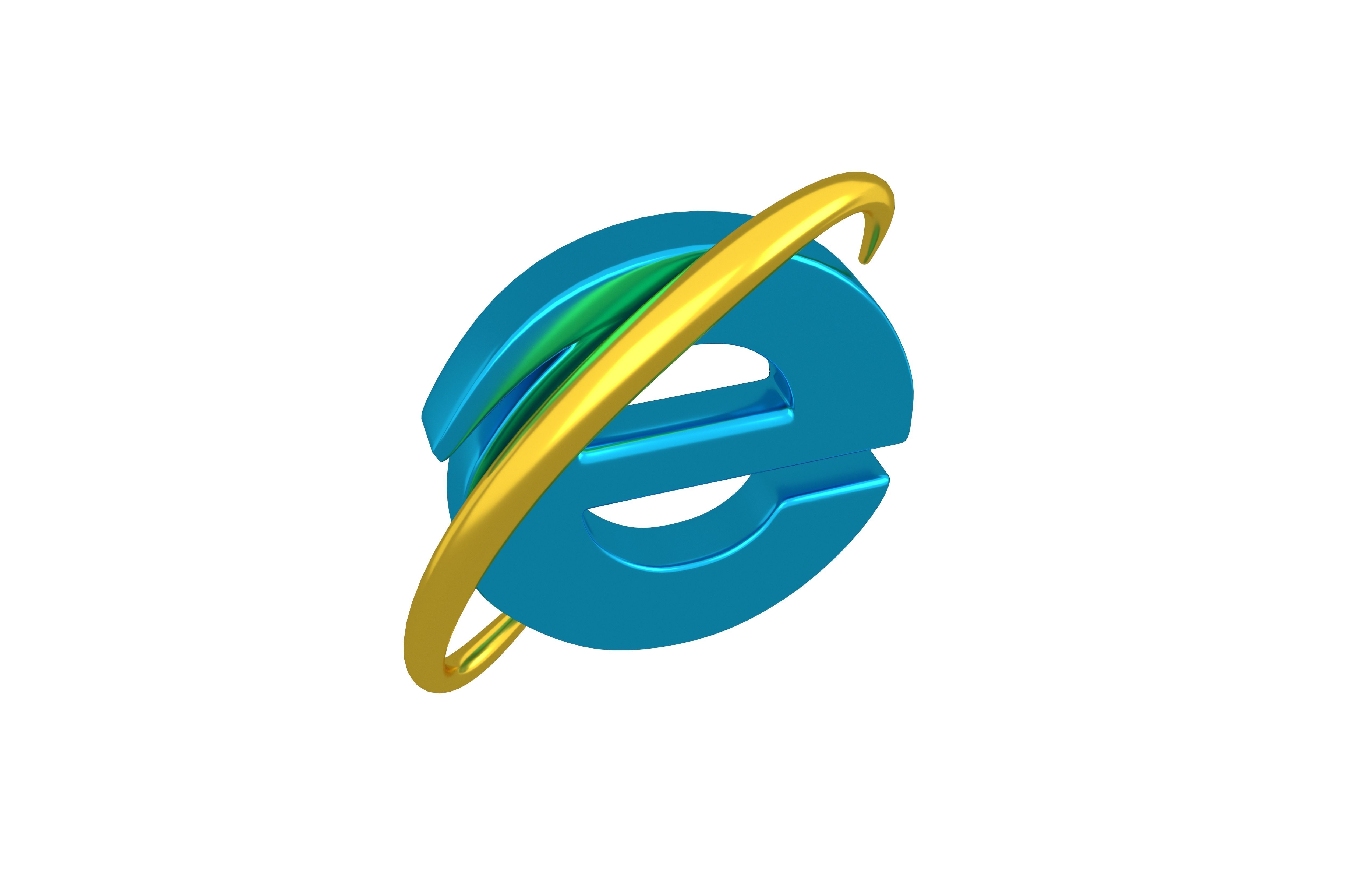 Internet Explorer Logo v1 007 Free low-poly 3D model_2