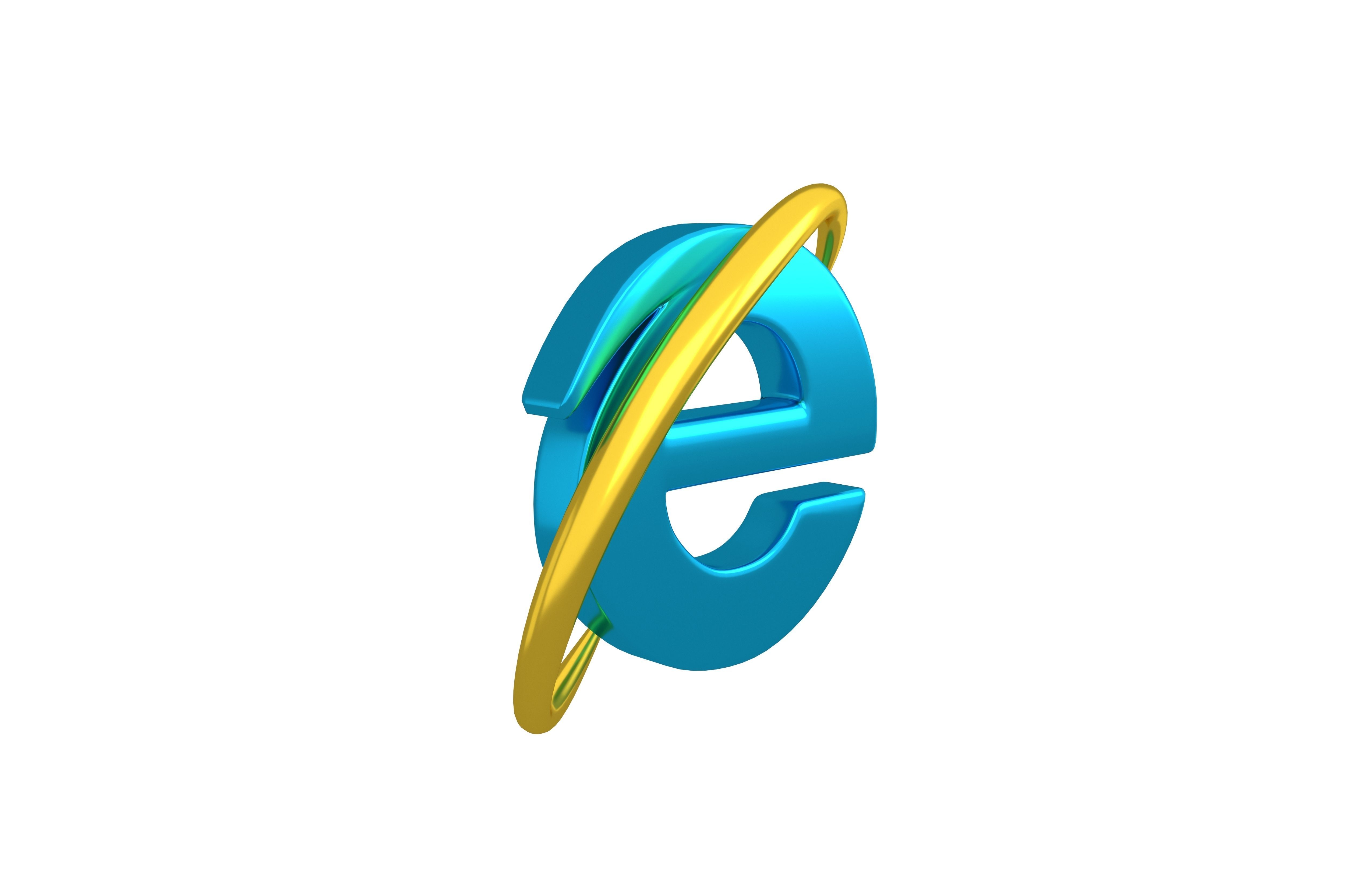 Internet Explorer Logo v1 007 Free low-poly 3D model_4