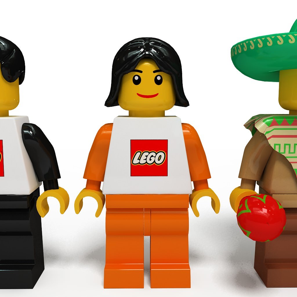 Lego man collection 10 characters 3D model_12