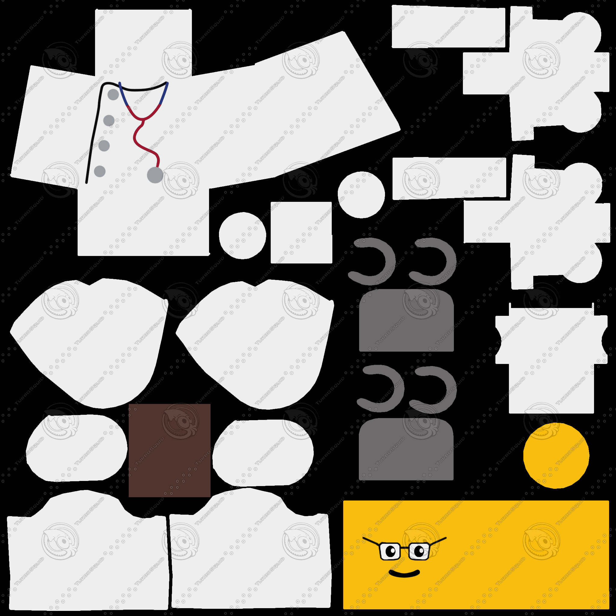 Lego man collection 10 characters 3D model_6