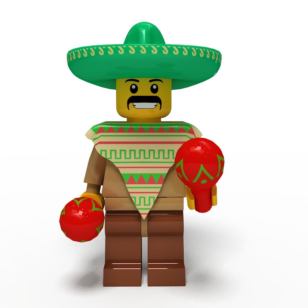 Lego man collection 10 characters 3D model_4