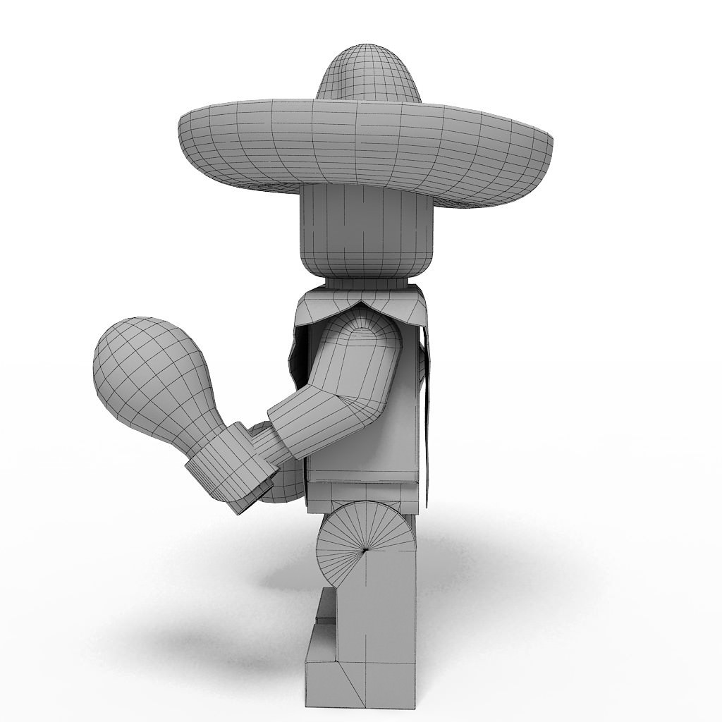 Lego man collection 10 characters 3D model_5