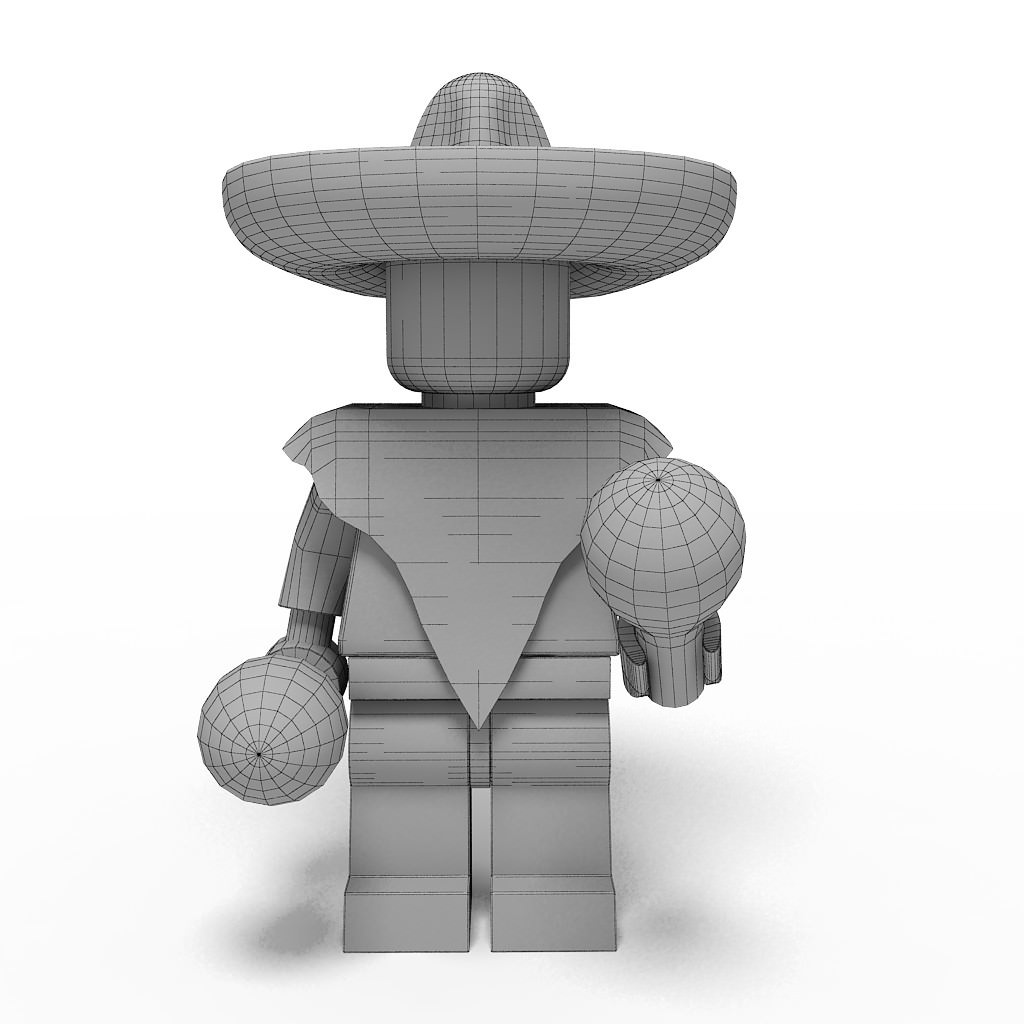 Lego man collection 10 characters 3D model_13