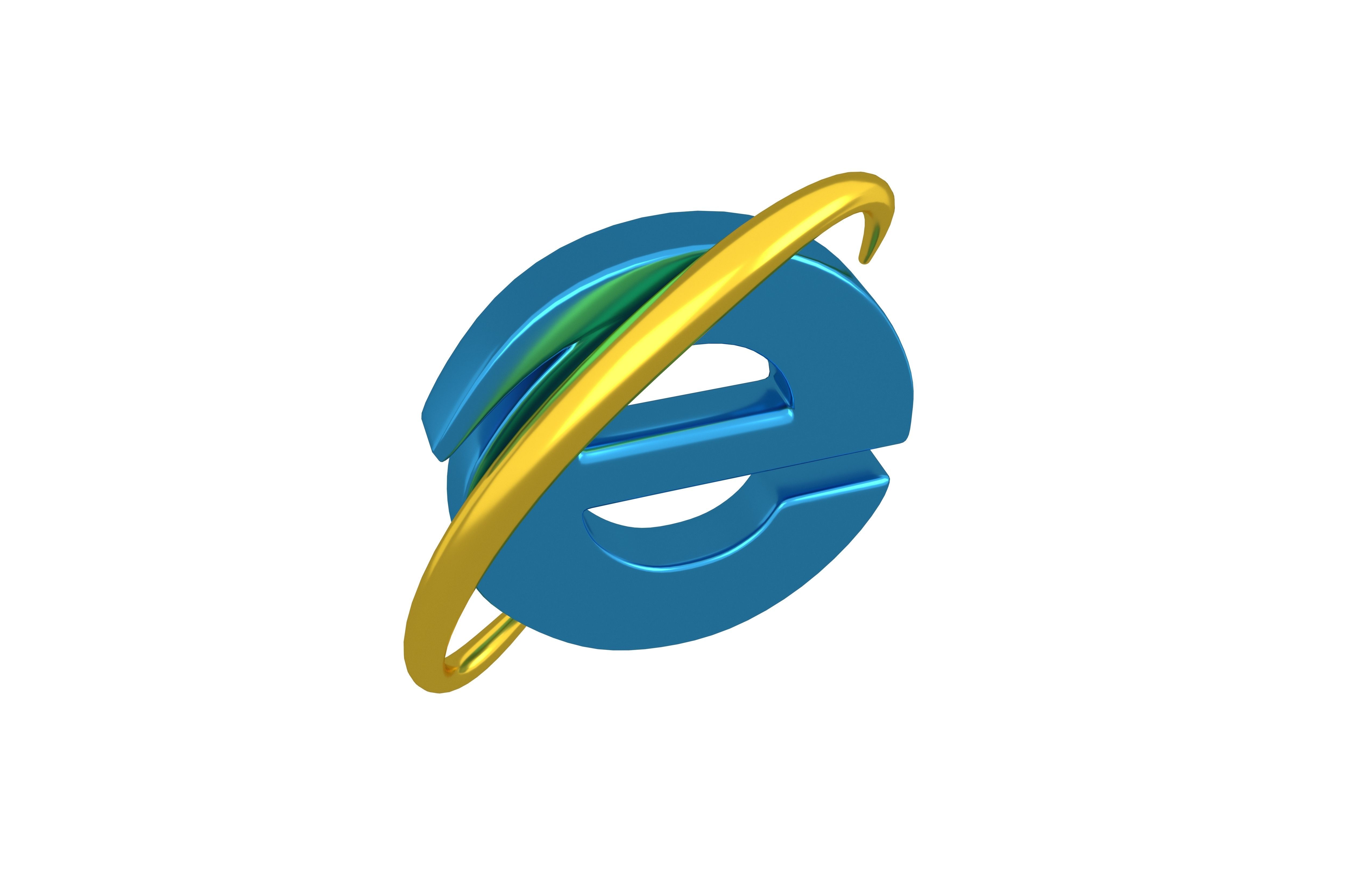 Internet Explorer Logo v1 008 Free low-poly 3D model_2