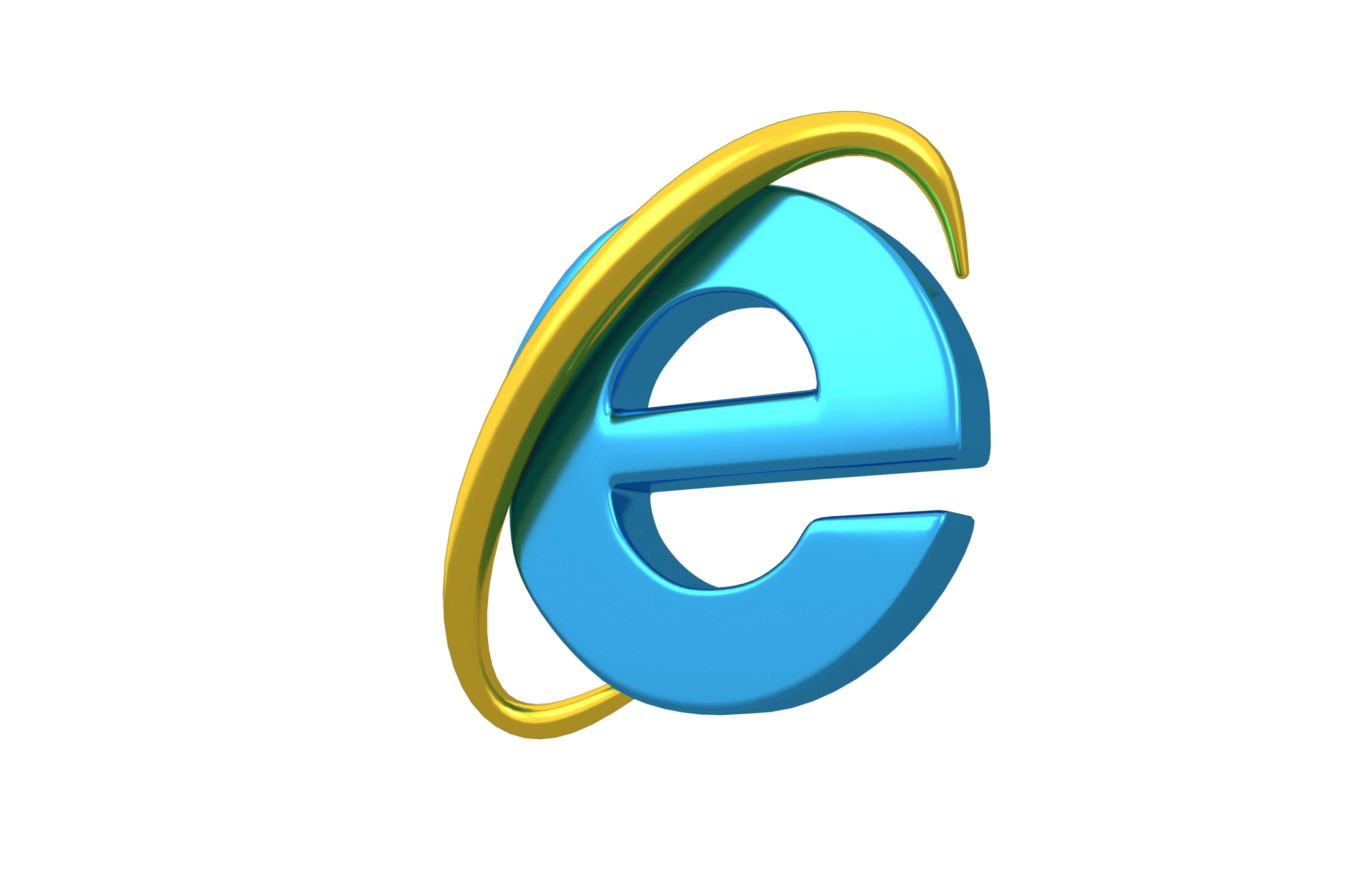 Internet Explorer Logo v1 008 Free low-poly 3D model_3