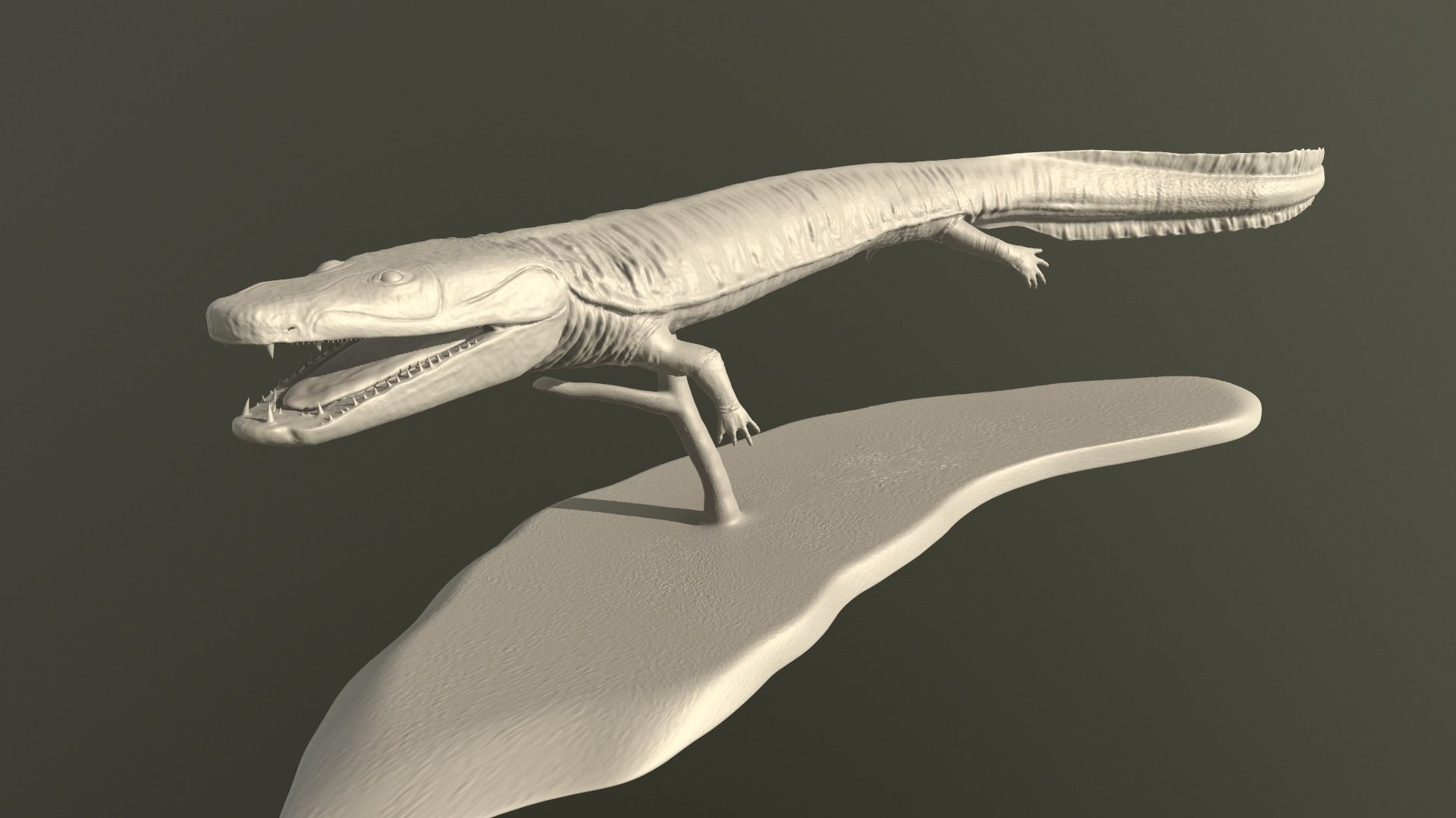 Greererpeton lizard 3D print model_7