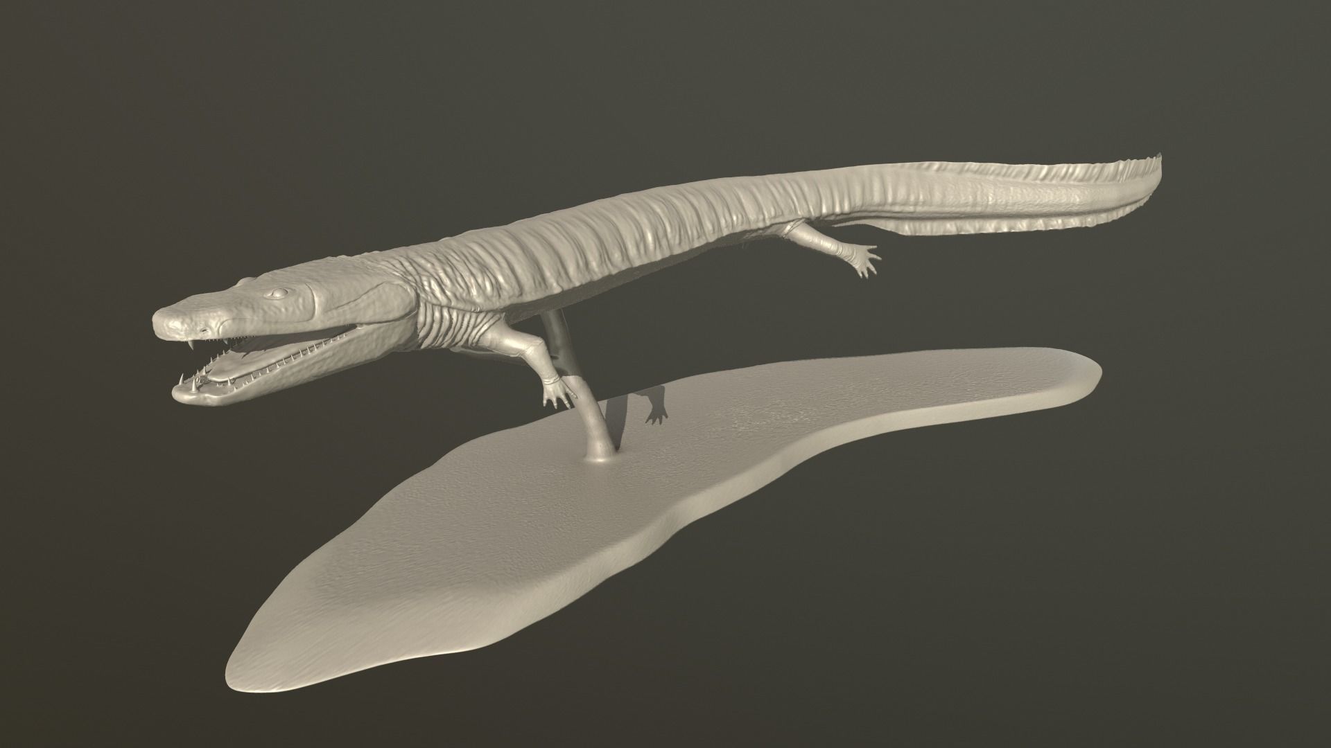 Greererpeton lizard 3D print model_8