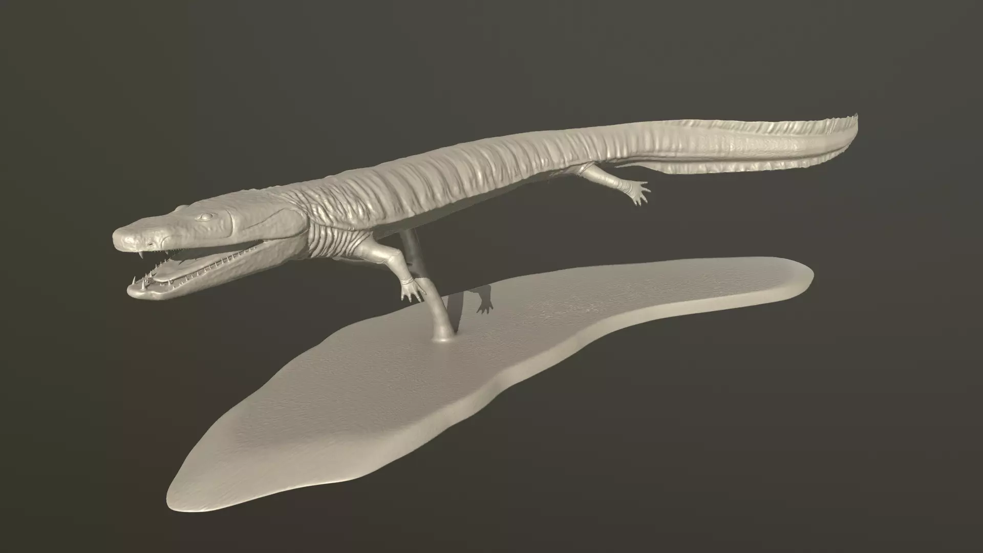 Greererpeton lizard 3D print model_0