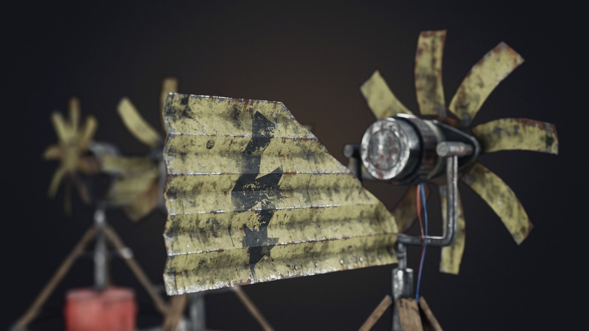 Handmade wind generator Free low-poly 3D model_3