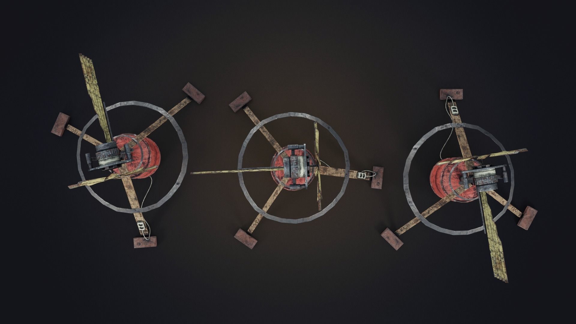 Handmade wind generator Free low-poly 3D model_7