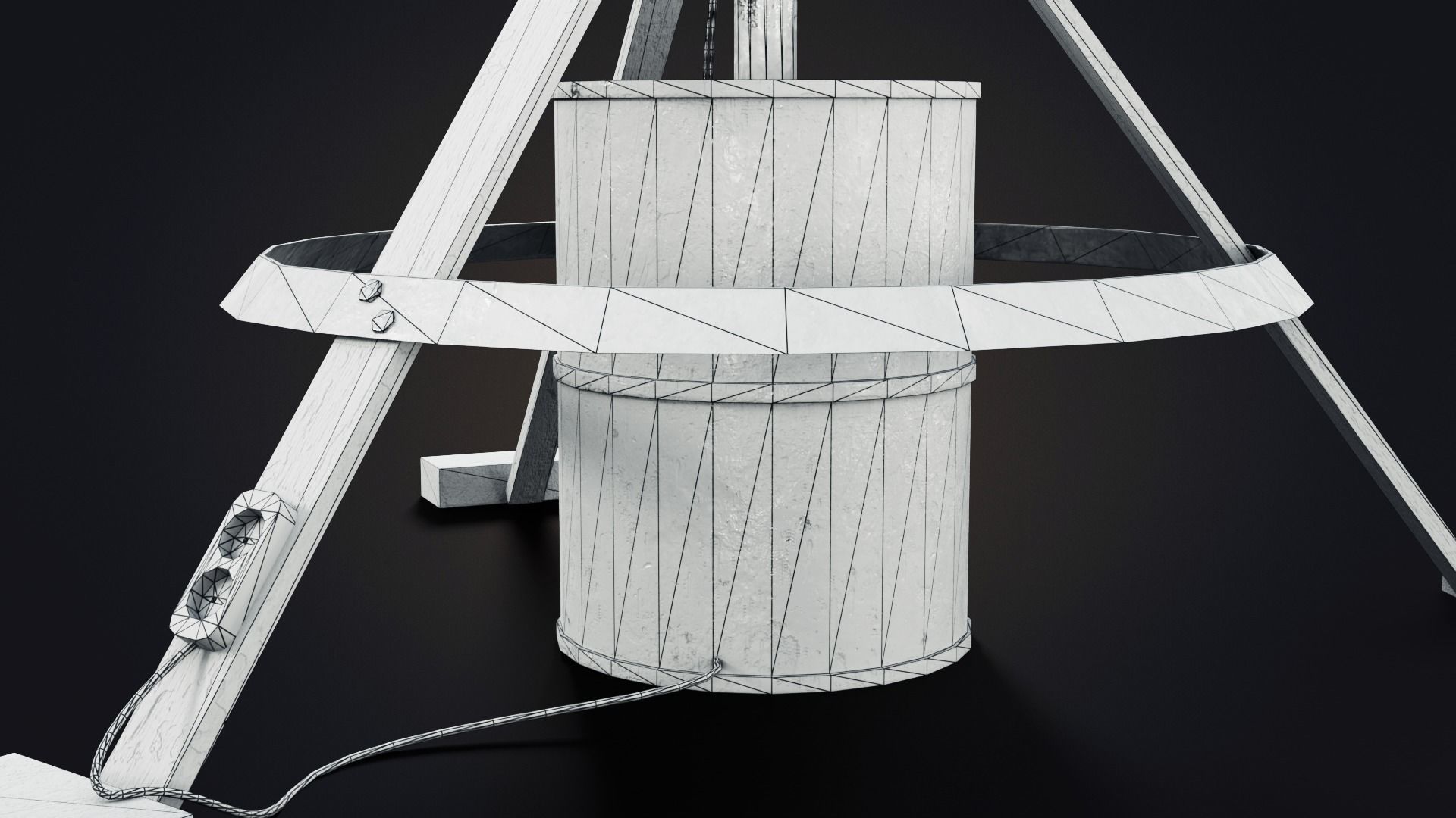 Handmade wind generator Free low-poly 3D model_15