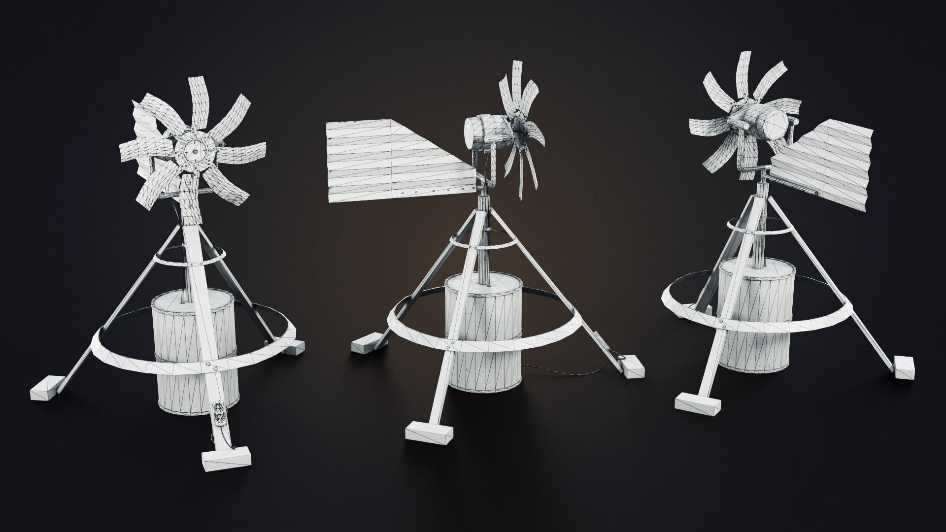 Handmade wind generator Free low-poly 3D model_11